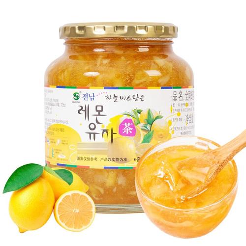 韩国进口全南蜂蜜柠檬柚子饮品1000g冷热冲泡早餐果酱